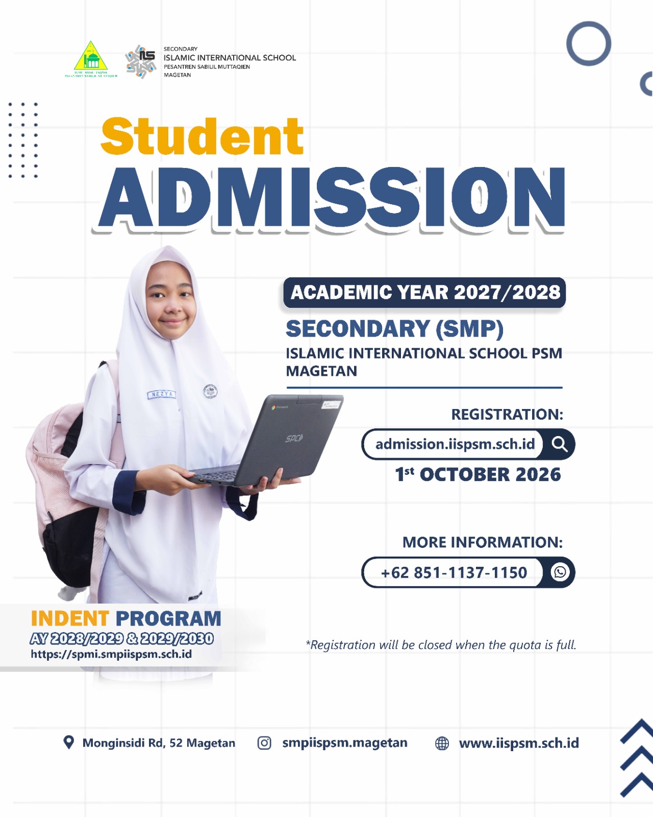 Flyer Student Admission Secondary 2027/2028
